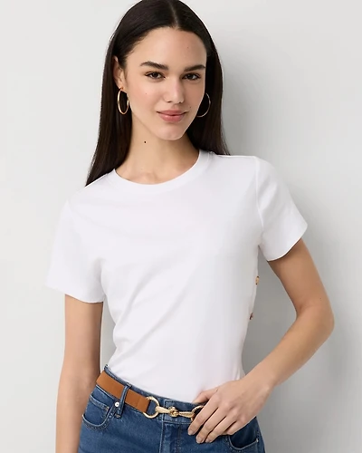 Side Button Tee