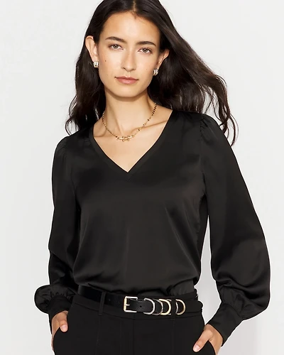 Knit Mix Satin Top