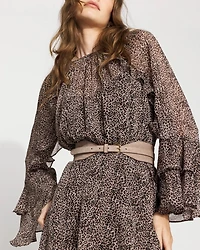Faux Suede Wide Belt