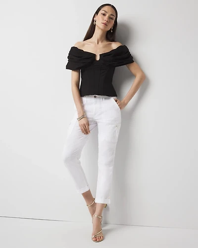 Mid-Rise Pret-A-Pedi Straight Cropped Pants