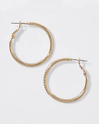 Gold Small Pave Hoop Earring