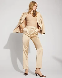 Petite Zoey Satin Straight Leg Pant