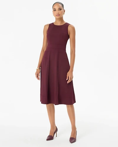 Crew Neck Sleeveless Dress