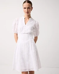 Eyelet Cotton Mini Dress