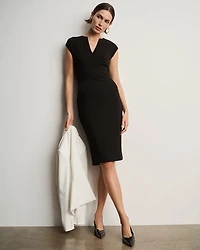 Petite Knit Crepe Sheath Dress