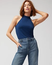 Mock Neck Halter Top