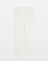 High-Rise Straight Pinstripe Pant