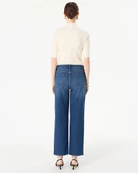 Studded High-Rise Straight Ankle Jean