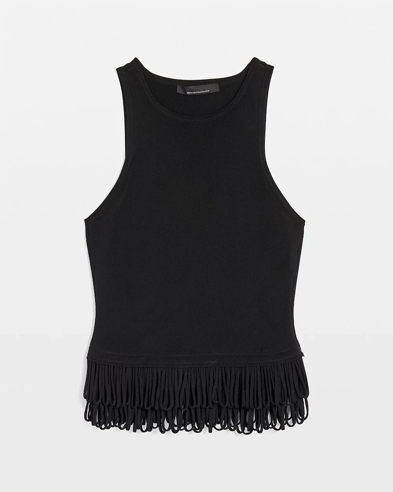 Fringe Hem Sweater Tank