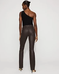 High-Rise Coated Micro Bootcut Jean