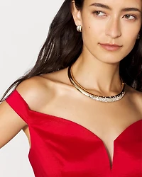 Off-The-Shoulder Taffeta Midi Dress