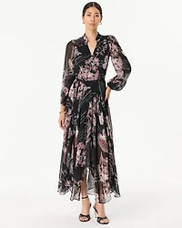 Handkerchief Hem Chiffon Midi Dress