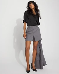 Satin Twist-Shoulder Top