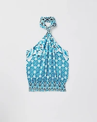 Sleeveless Smocked Bottom Halter Top