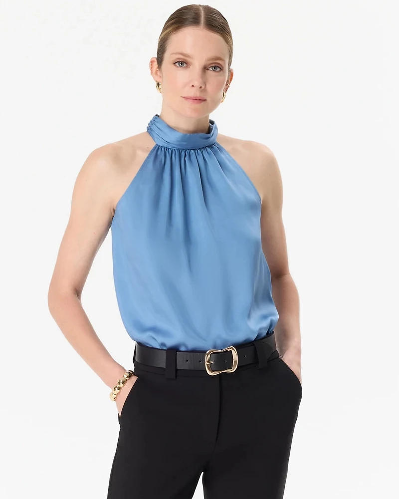 Mockneck Satin Shell