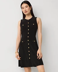Sleeveless Button Front Dress