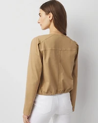 Puff Sleeve Bomber Jacket