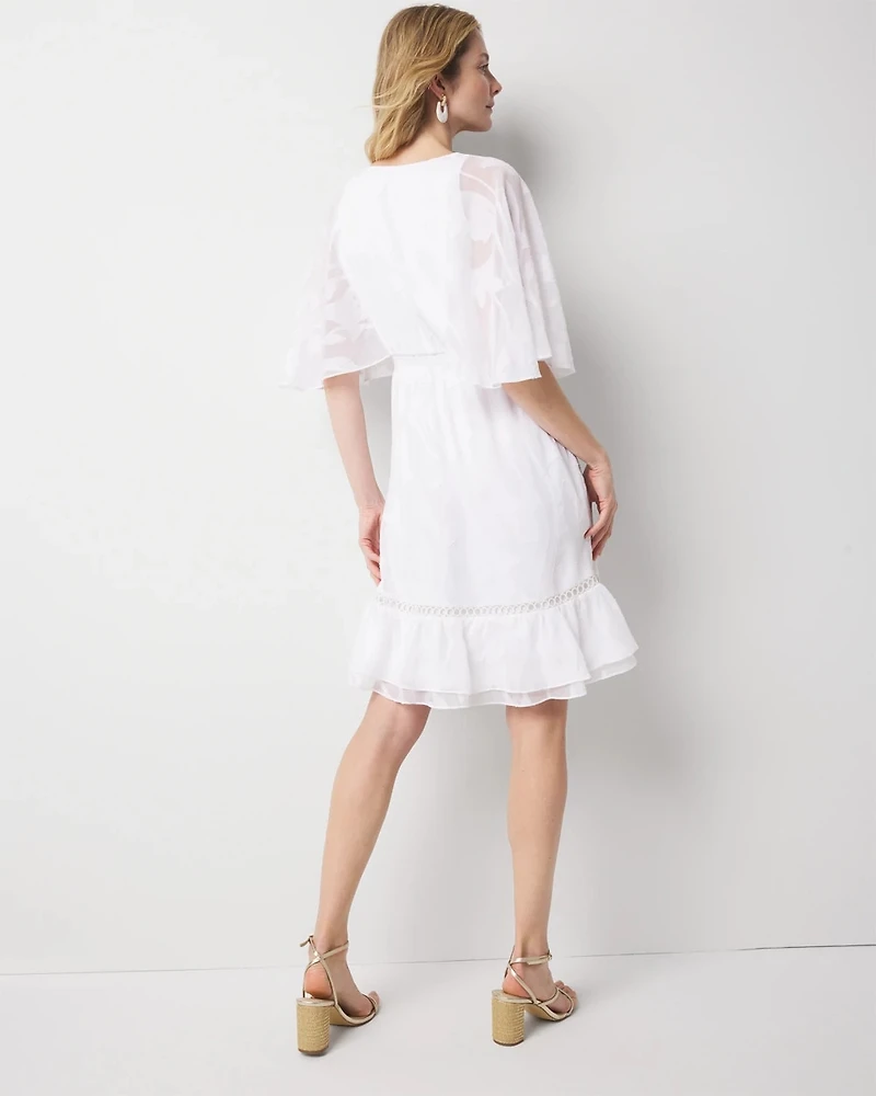 Petite Flounce + Floral Burnout Dress