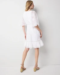 Petite Flounce + Floral Burnout Dress