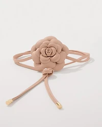 Floral Wrap-Tie Belt