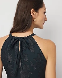 Jacquard Halter Midi Dress