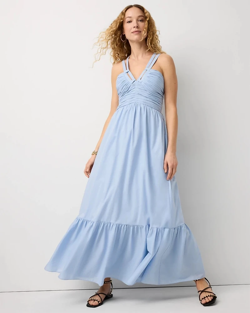Halter Cotton Maxi Dress