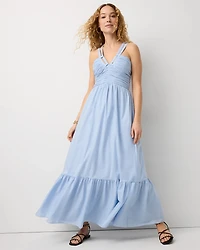 Halter Cotton Maxi Dress
