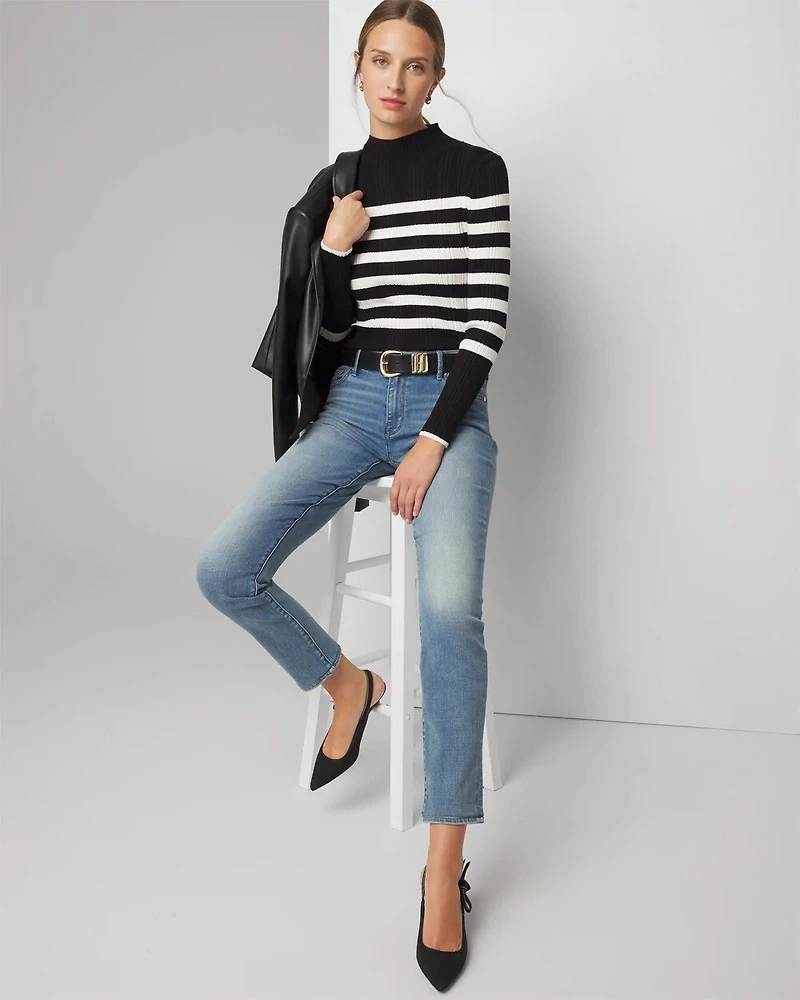 Ribbed Mockneck Sweater