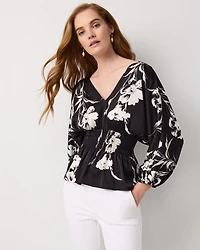 3/4 Sleeve Smocked Waist Kimono