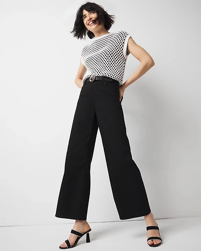 High-Rise Wide Leg Cropped Jean