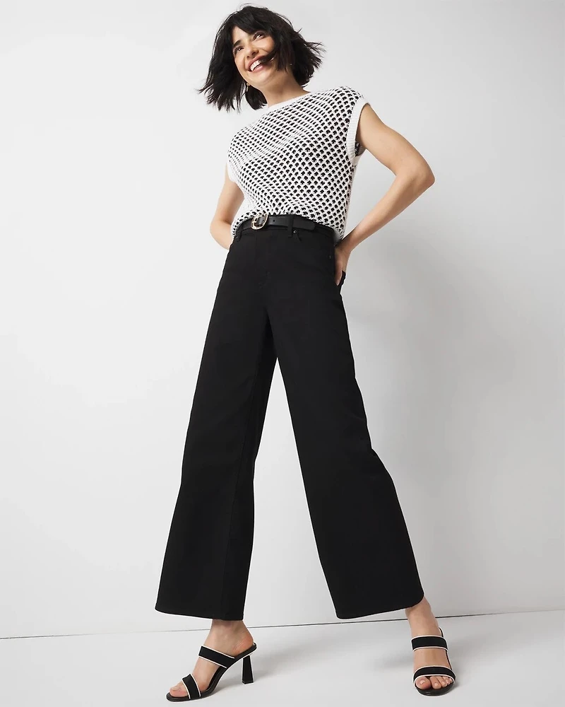 High-Rise Wide Leg Cropped Jean