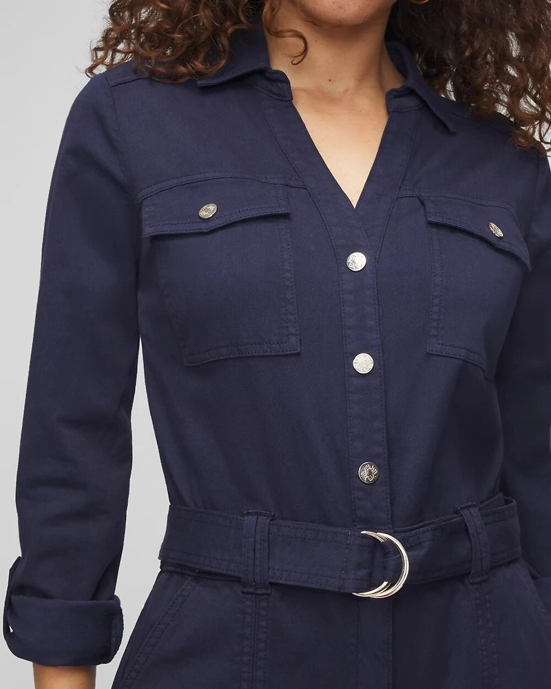 Long Sleeve Utility Jumpsuit