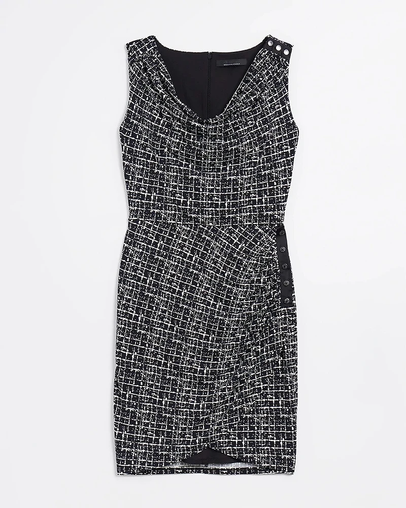 Sleeveless Matte Jersey Shirred Dress