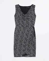 Sleeveless Matte Jersey Shirred Dress