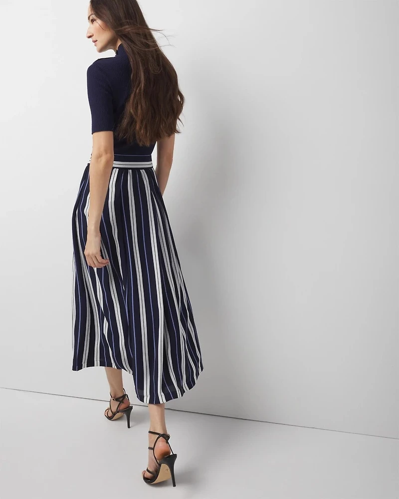 Striped Midi Skirt
