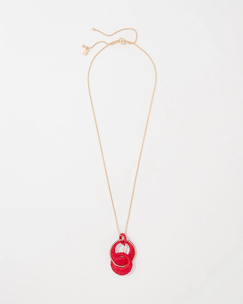 Raffia Pendant Necklace
