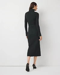 Turtleneck Sweater Midi Dress