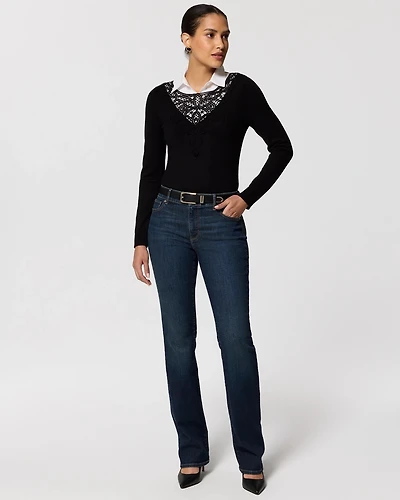 Mid-Rise Bootcut Jeans