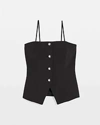 Petite Buttoned Bustier