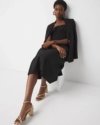 Poplin Tie Back Midi Dress