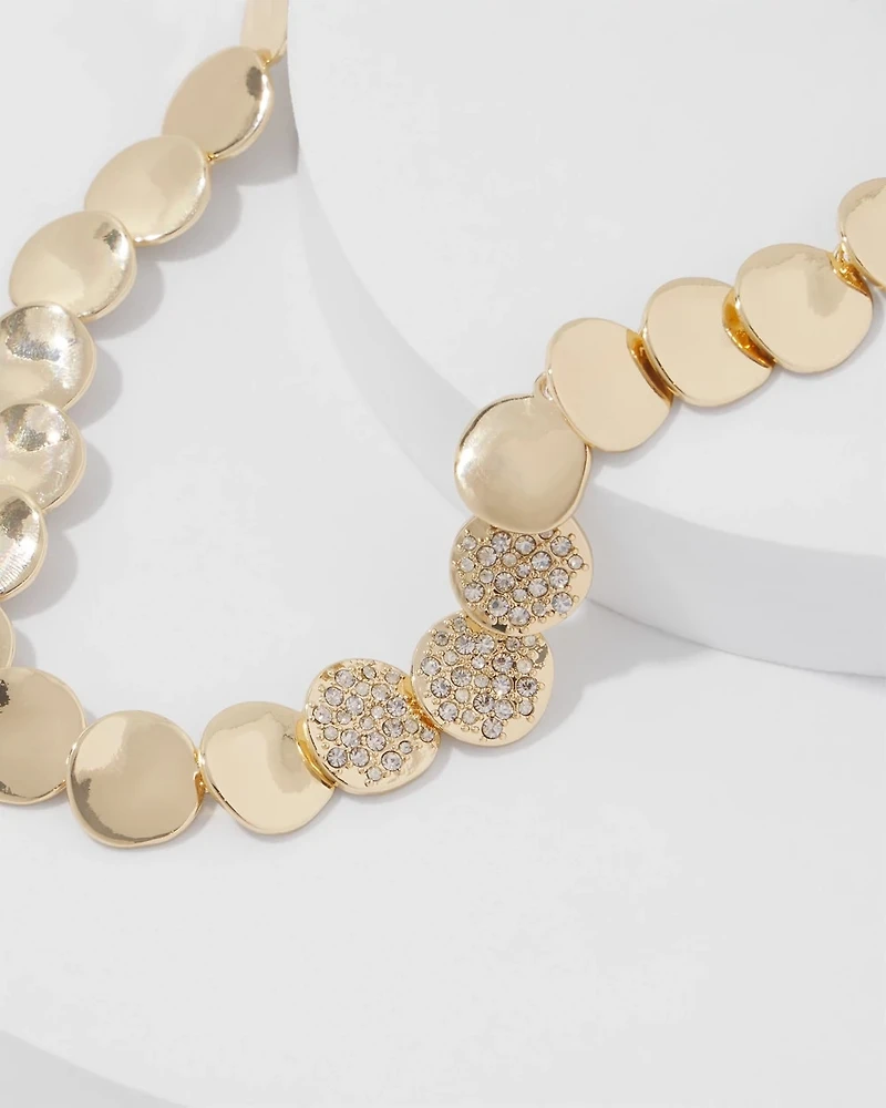 Pavé Discs Short Necklace