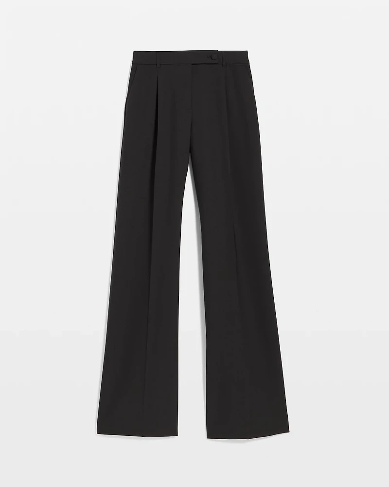 Crepe Pleated Wide Leg Pant