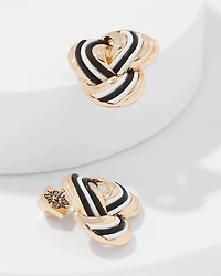 Braided Gold Corded Inlay Earrings