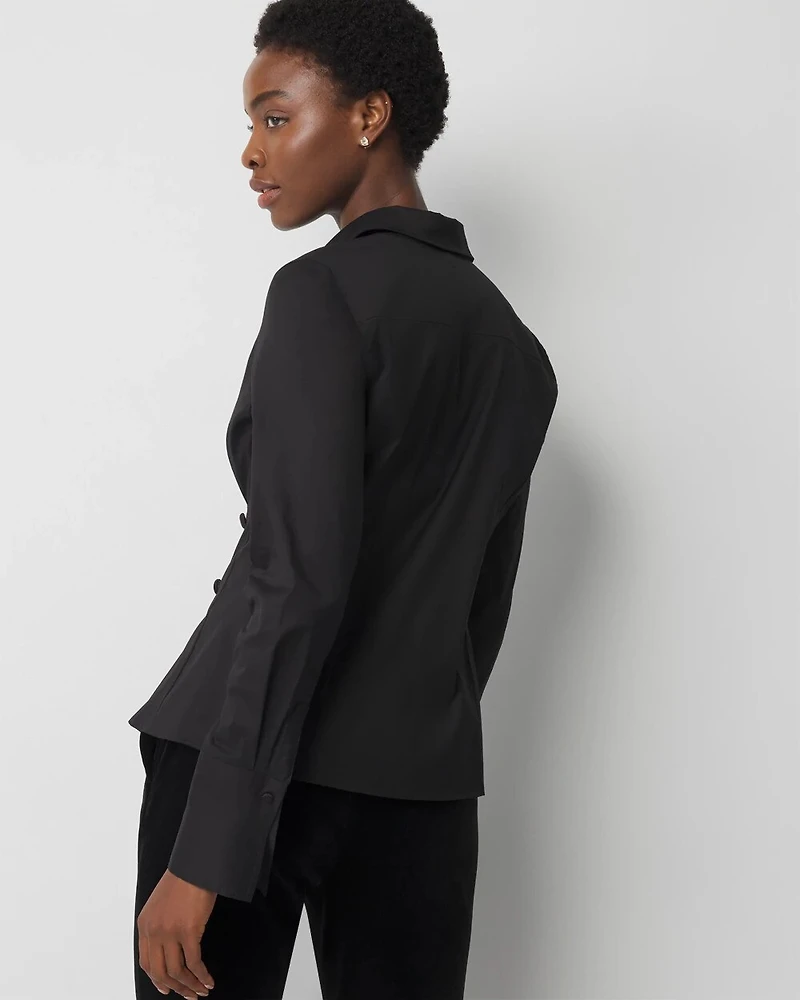 Tapered Waist Poplin Shirt