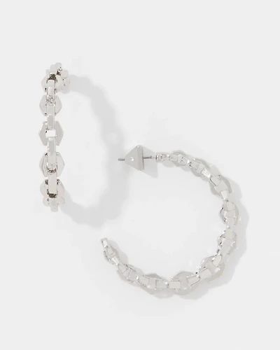 Geometric Links Hoop Earrings