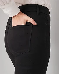 Curvy High-Rise Sculpt Embellished Skinny Flare Jeans