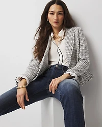 Petite Cropped Tweed Jacket