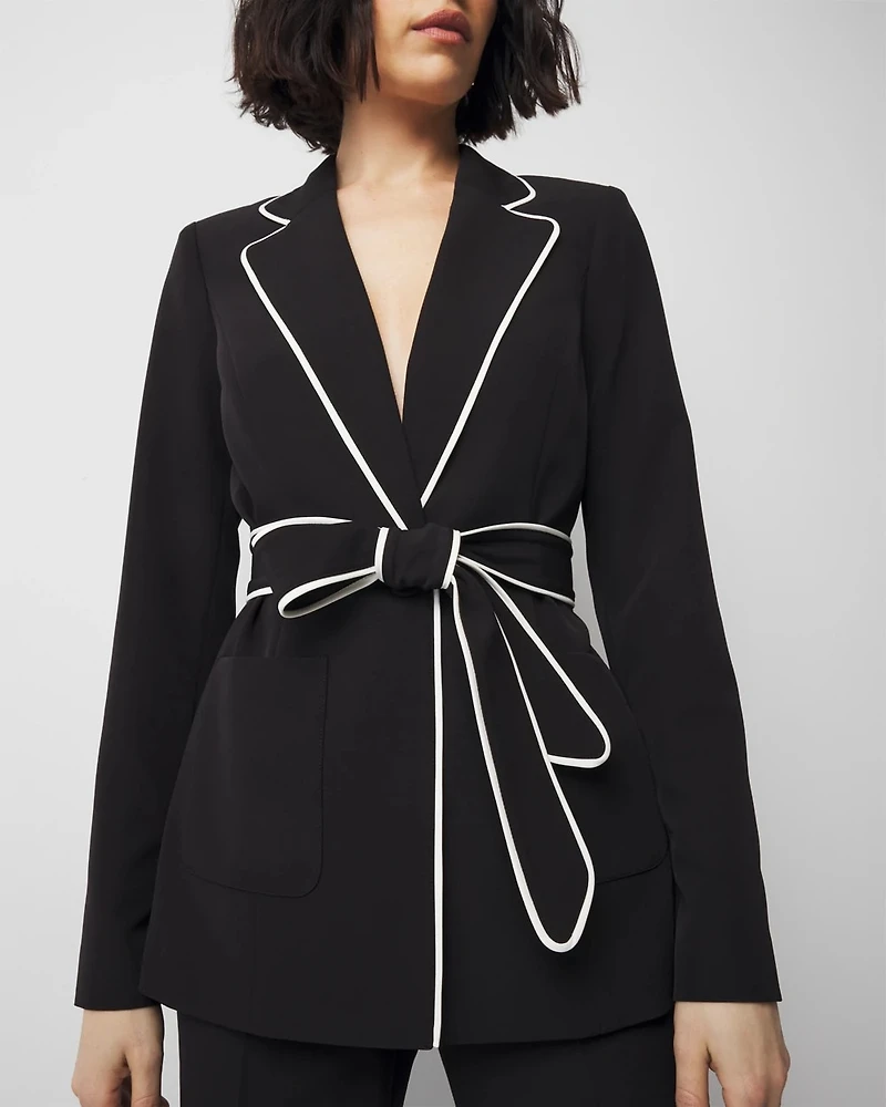 Relaxed Blazer with Piping