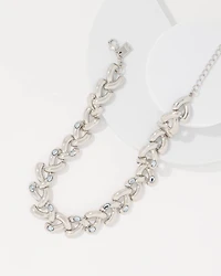Denim Blue Glass Stone Necklace