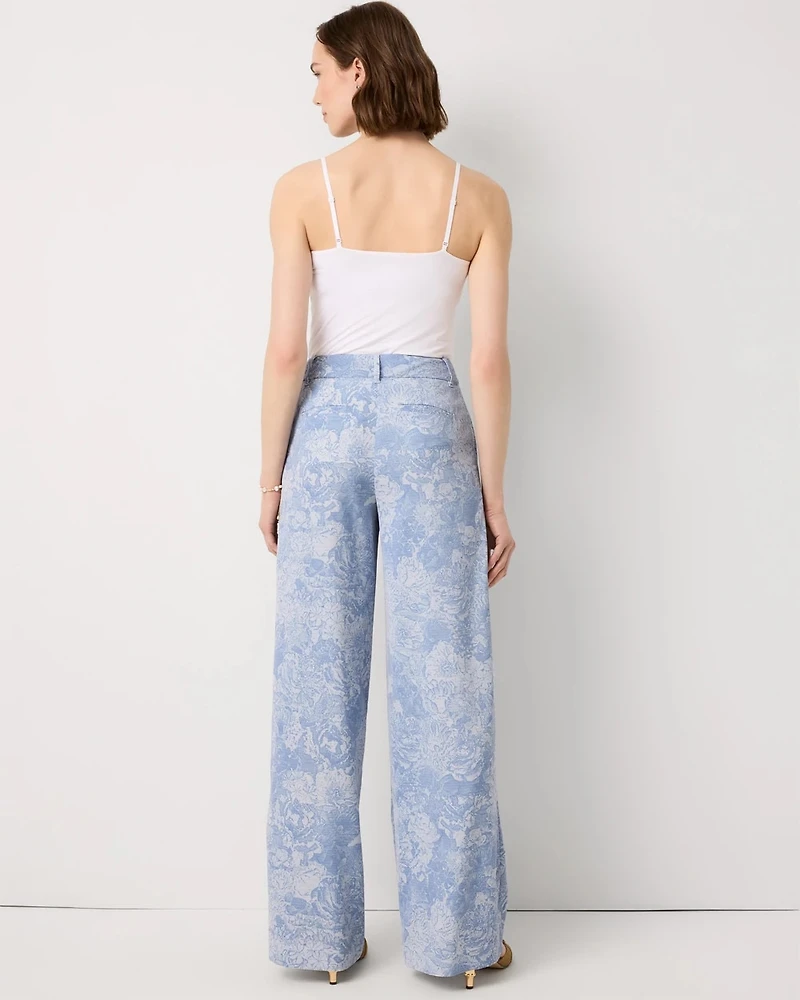 Floral High-Rise Wide Leg Pant